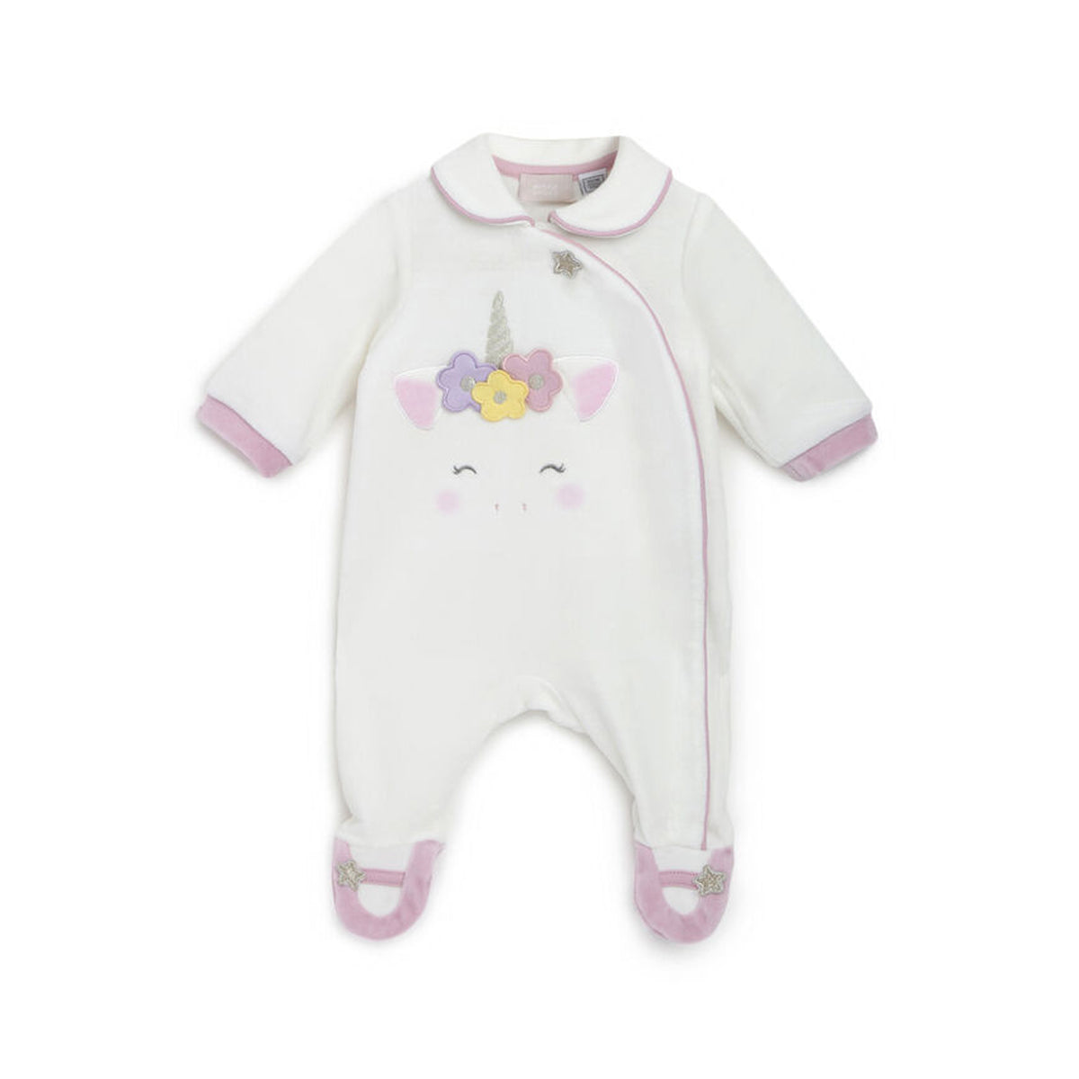 Chicco Girls Bronze Embellished Front Opening Babysuit